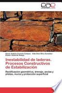 Inestabilidad de Laderas Procesos Constructivos de Estabilización