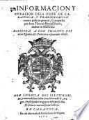 Informacion y Curacion de la Peste de Caragoca, y praeservacion contra peste en general, etc. (Tabula de peste.).