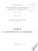 Informe al Congreso de la República