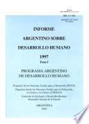 Informe argentino sobre desarrollo humano