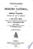 Instituciones del derecho canónico