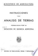 Instrucciones para análisis de tierras