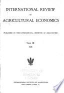 International Review of Agricultural Economics