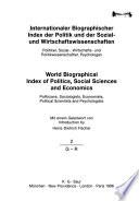 Internationaler biographischer Index der Politik und der Sozial- und Wirtschaftswissenschaften
