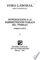 Introducción a la administración pública del trabajo