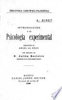 Introducción a la psicología experimental