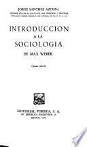 Introducción a la sociología de Max Weber