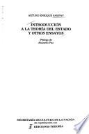 Introducción a la teoría del Estado y otros ensayos