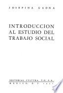 Introducción al estudio del trabajo social