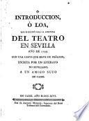 Introducción ó loa, que se recitó para la apertura del teatro en Sevilla, año de 1795