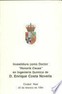 Investidura como Doctor Honoris Causa de D. Enrique Costa Novella