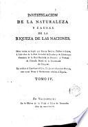 Investigacion de la naturaleza y causas de la riqueza de las naciones