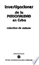 Investigaciones de la personalidad en Cuba