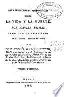 Investigaciones fisiológicas sobre la vida y la muerte