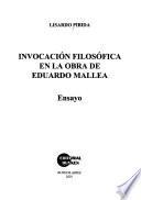 Invocación filosófica en la obra de Eduardo Mallea