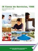 IX Censo comercial 1986. Datos referentes a 1985. Resumen general. Tomo III
