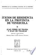 Juicios de residencia en la provincia de Venezuela