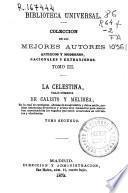 La celestina, traji-comedia de Calisto y Melibea
