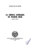 La crítica literária en Puerto Rico