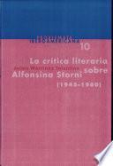 La crítica literaria sobre Alfonsina Storni [1945-1980]