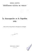 La desocupación en la Argentina, 1932