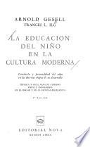 La educación del niño en la cultura moderna