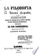 La filosofia en la Nueva España