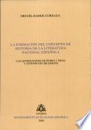La formación del concepto de historia de la literatura nacional española