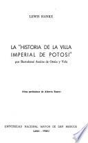 La Historia de la villa imperial de Potosí
