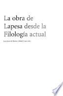La obra de Lapesa desde la filología actual