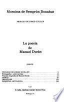 La poesía de Manuel Durán
