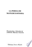La poesía de Matilde Espinosa