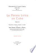 La poesía lírica en Cuba ...