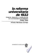 La reforma universitaria de 1933