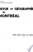 La Revue de géographie de Montréal