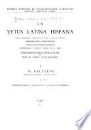 La Vetus Latina hispana