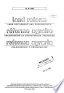 Land Reform, Land Settlement, and Cooperatives