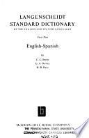 Langenscheidt Standard Dictionary of the English and Spanish Languages