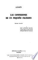 Las confesiones de un pequeño filósofo