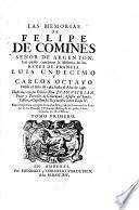Las memorias de Felipe de Comines señor de Argenton,