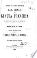 Lecciones de lengua francesa