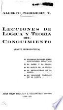 Lecciones de lógica y teoría del conocimiento