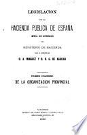 Legislación de la Hacienda pública de España