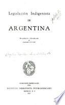 Legislación indigenista de Argentina