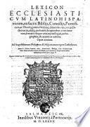 Lexicon ecclesiasticum latino hispanicum