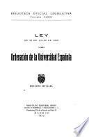 Ley de 29 de julio de 1943 sobre Ordenación de la Universidad Española