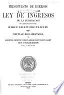 Leyes de presupuestos de ingresos y egresos de la federación