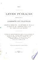 Leyes públicas aprobadas por la Legislatura Filipina