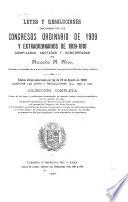 Leyes y resoluciones dictadas por la Legislatura