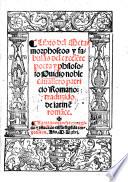 Libro del Metamorphoseos y fabulas, traduzido de latinenromance. 2. impression